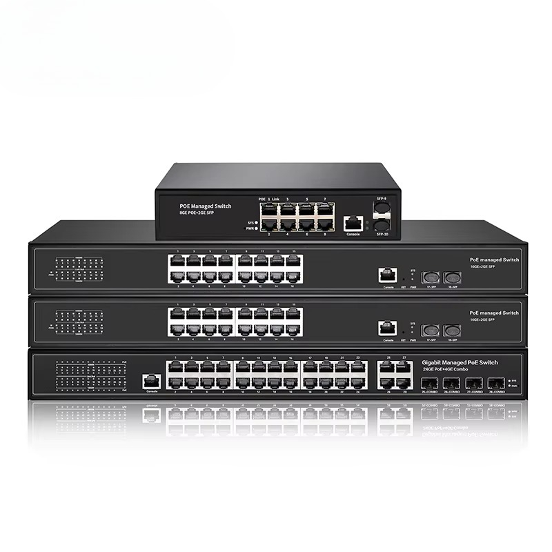 Managed Gigabit Poe Switch 8 Port 802.3At - 8-Ports 16 24 48 Ports Gigabit
