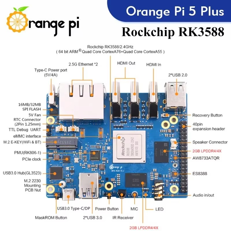 2026 Pi 5 Plus 4 8 16 32gb Ram - Orange Pi 5 Plus 32Gb recension och pris