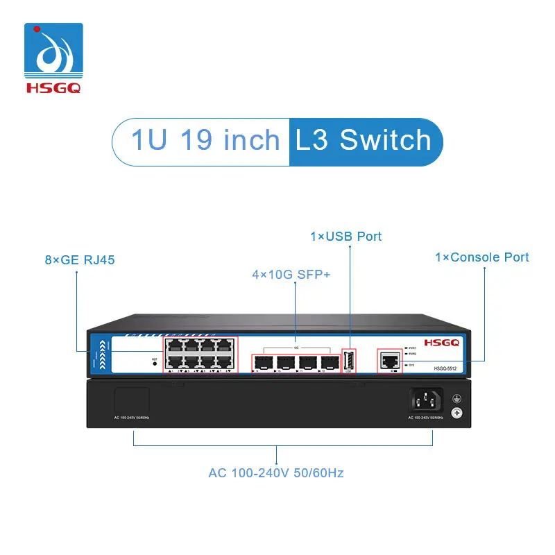 2026/HSGQ-5512 12 Port 8*GE +  - Sfp+ 10G Managed Switch 8 Port recension och pris